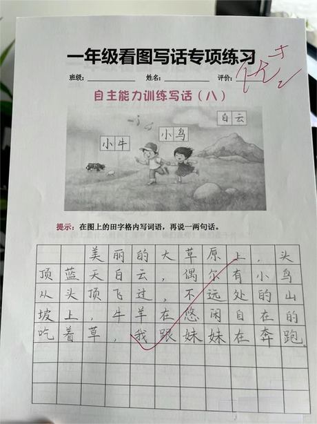 一年级下册看图写话：提高儿童的观察能力和语言表达能力